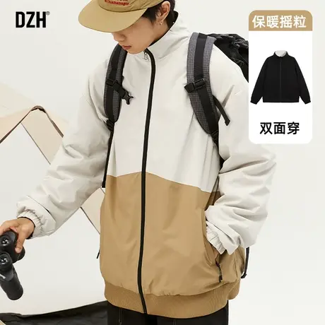 男士两面穿摇粒绒外套男潮高级感2023新款美式立领夹克春秋款男装商品大图