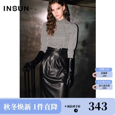 恩裳COVER冬2022经典小高领干练职场风舒适宽松易打理针织衫商品大图