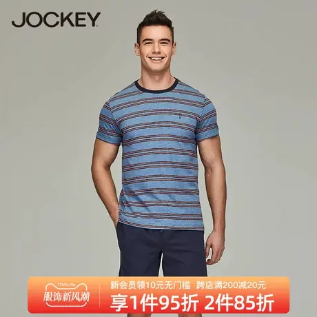 Jockey居可衣男士家居服套装全棉短袖短裤睡衣睡裤舒适透气休闲商品大图