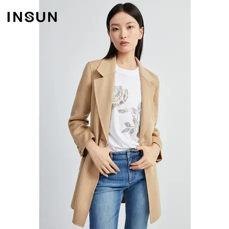 INSUN恩裳线上专选冬季高支羊毛双面美拉德外套商品大图