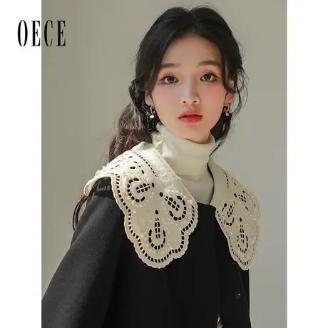 Oece设计感双面羊绒大衣冬季新款高级感呢外套女商品大图