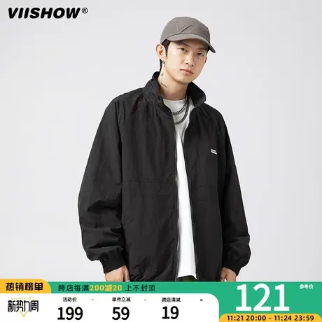 VIISHOW日系复古立领工装夹克男士宽松休闲外套春秋款冲锋夹克男商品大图