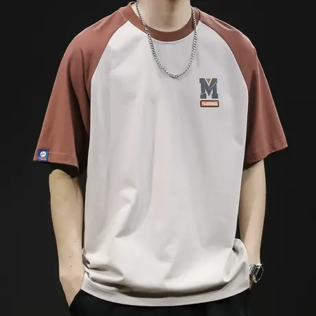 美式重磅短袖t恤男棉宽松潮牌大码男装夏季2024新款男士男款体恤商品大图