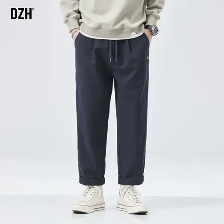 男士黑色工装裤男秋季纯棉裤子2024新款直筒裤潮牌男裤休闲裤男款商品大图