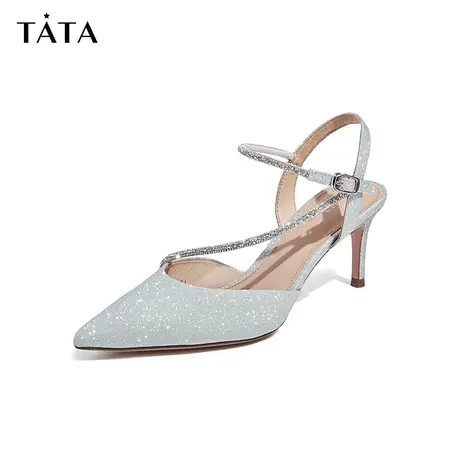 Tata他她时尚尖头细跟凉鞋女鞋百搭潮流仙女风空鞋新款商场同款预商品大图