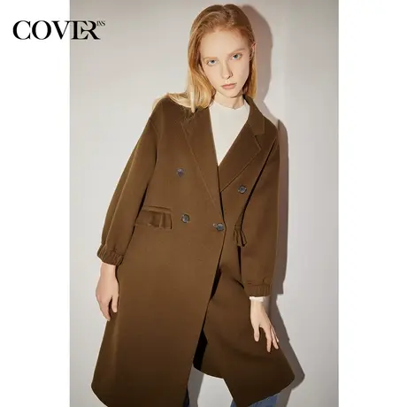 【昕怡粉丝专享】恩裳COVER冬季100%羊毛保暖亲肤减龄毛呢外套商品大图