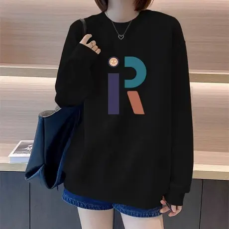 美式卫衣女2023新款爆款oversize外套韩系慵懒风秋冬长袖宽松上衣商品大图