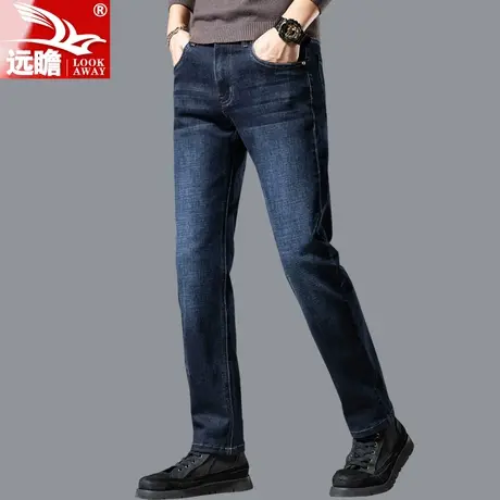 潮牌冬季牛仔裤男士2022新款潮流修身小脚裤韩版休闲长裤子秋冬款商品大图