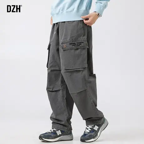 男士日系多口袋工装裤男直筒宽松裤子秋季男款2023新款户外伞兵裤商品大图