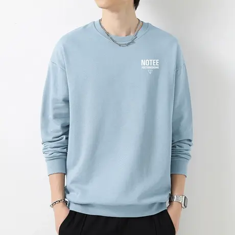 380g重磅纯棉卫衣男圆领套头无帽上衣服潮流宽松秋冬季摇粒绒长袖商品大图