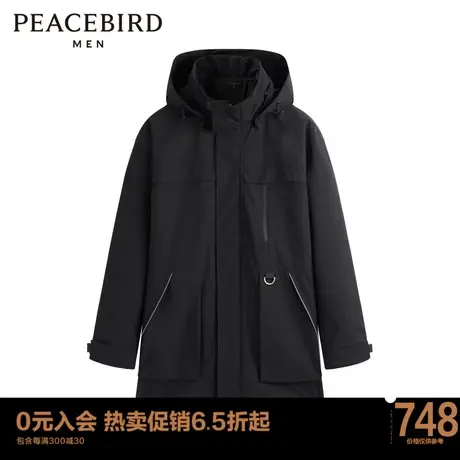 太平鸟男装 2023年春季新款中长款风衣男B2BED1305图片