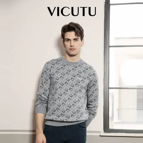VICUTU威可多毛衣男新款商务休闲百搭羊毛衫秋季打底针织衫商品大图