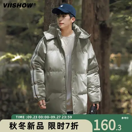 VIISHOW美式冬季加厚面包服潮牌宽户外松运动棉服拼接棉衣外套男商品大图