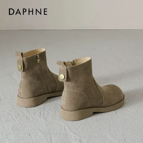 达芙妮马丁靴女2025新款爆款英伦风中筒小短靴2025新款复古瘦瘦靴图片