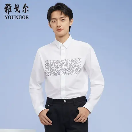 【商场同款】雅戈尔衬衫秋季商务休闲时尚舒适长袖衬衫商品大图