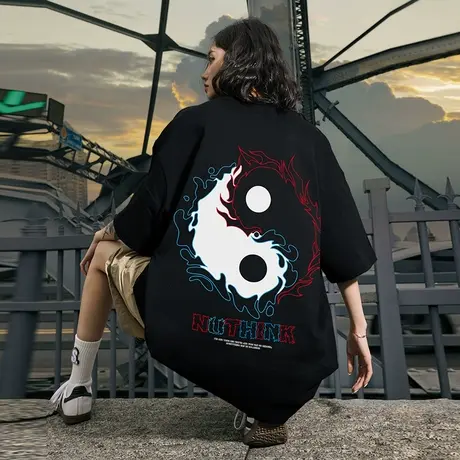 Nuthink国潮中国风t恤男潮牌潮流大码短袖男款夏季宽松半袖上衣潮商品大图