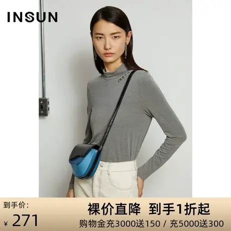 恩裳奥莱冬季半高领修身气质套头毛针织衫商品大图