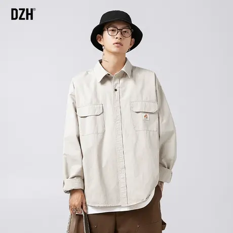 男士潮牌痞帅炸街衬衫设计感高级日系cityboy外套工装长袖衬衣男商品大图