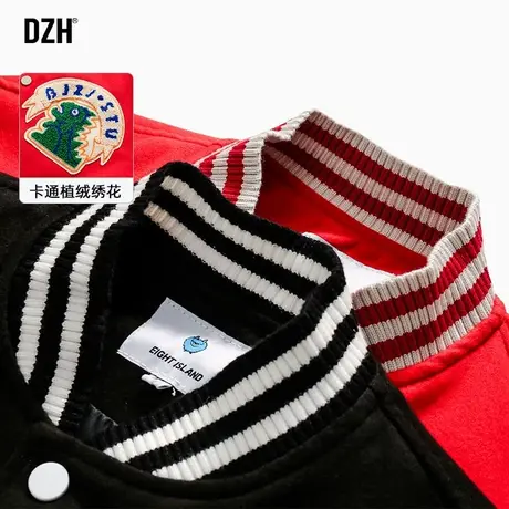 男士美式棒球服外套男春秋ins潮流宽松立领上衣夹克2023新款男装商品大图