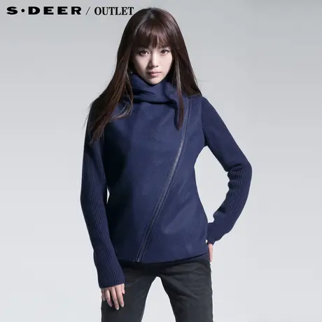 【新品】sdeer圣迪奥专柜正品女装斜襟拼接女士上衣3482215图片