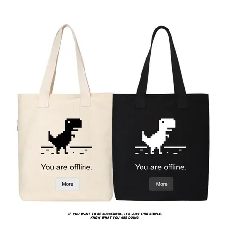 谷歌IT狂人周边程序员印花帆布包补习袋托特包男生单肩包手提包商品大图