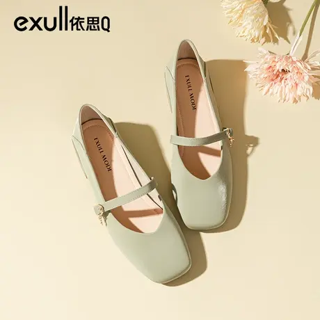 依思q玛丽珍鞋女鞋2023新款春秋法式小皮鞋温柔晚晚鞋子秋单鞋女商品大图