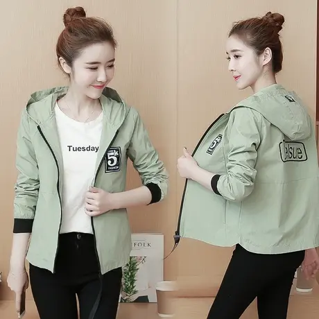 防晒衣女短款2023夏季新款韩版宽松学生防晒服百搭开衫棒球外套薄商品大图