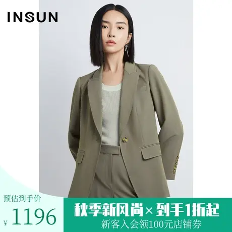 恩裳商场同款秋季简约通勤品质感一粒扣设计西装外套小个子女图片