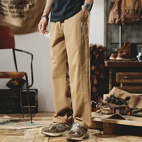 Modi Nick/摩帝尼克时尚百搭男士休闲裤宽松直筒男裤夏季薄款长裤商品大图