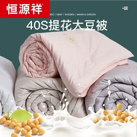 恒源祥大豆纤维被子春秋被冬被棉被单双人夏凉被四季通用空调被芯图片