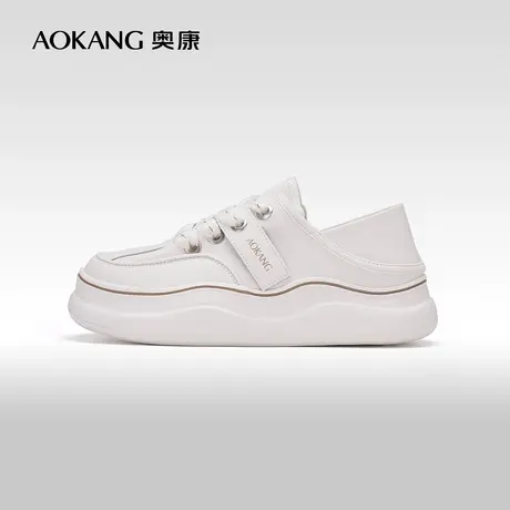 【门店发货】奥康女鞋 春秋季新款休闲时尚舒适板鞋百搭小白鞋商品大图