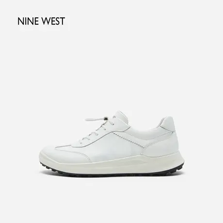 Nine West/玖熙简约低帮平底休闲鞋子2024新款男士免系带牛皮男鞋商品大图