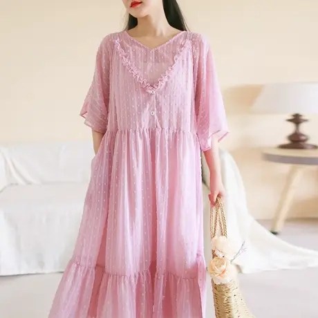 胖妹妹夏季2020立体点点仙气背心裙神仙内搭罩衫套装宽松飘逸裙子图片