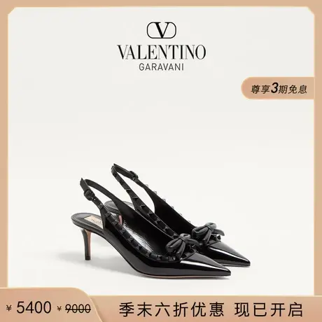 [季末优惠]华伦天奴VALENTINO女士 ROCKSTUD 蝴蝶结高跟鞋凉鞋图片