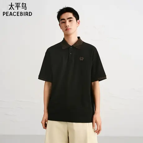 【商场同款】太平鸟男装POLO衫25夏季新款免烫珠地 B2COF222G图片