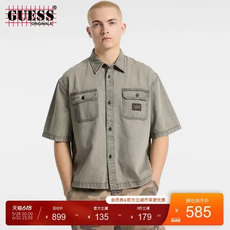 GUESS Originals25年新款夏季男士百搭牛仔衬衫外套-M5GH83D5OVA商品大图
