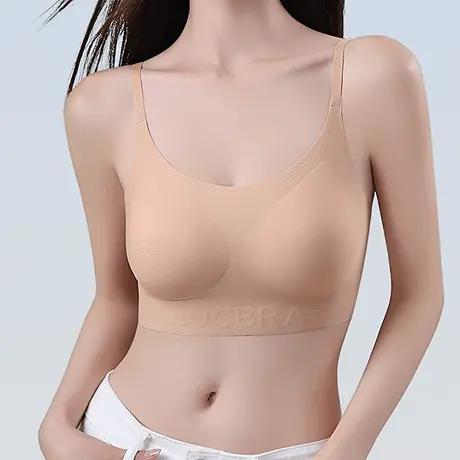 浪漫春天内衣女小胸聚拢无痕无钢圈粉底液透气薄款美背背心文胸夏商品大图
