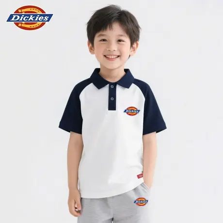 Dickies童装男童短袖t恤儿童凉感速干polo衫男孩学院风夏季半袖A商品大图