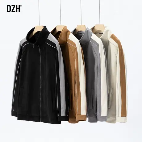 男士麂皮绒运动外套男款春装新款男青少年男装帅气学生情侣装外衣商品大图