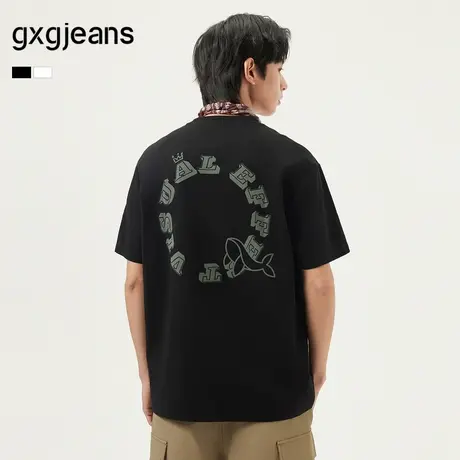 gxg.jeans男装2025年夏季新款圆领短袖T恤J25D442004图片