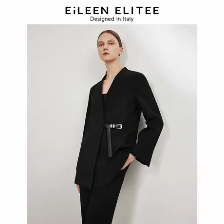 [朗姿奥莱]【意大利设计】朗姿羊毛设计感气质西服外套女2024年春商品大图