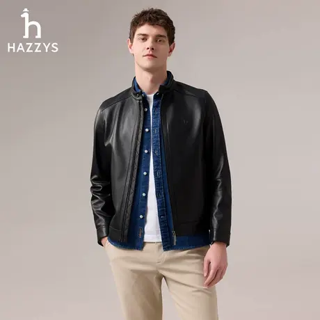 【商场同款】HAZZYS哈吉斯2025秋季新品男装休闲通勤夹克外套上衣商品大图