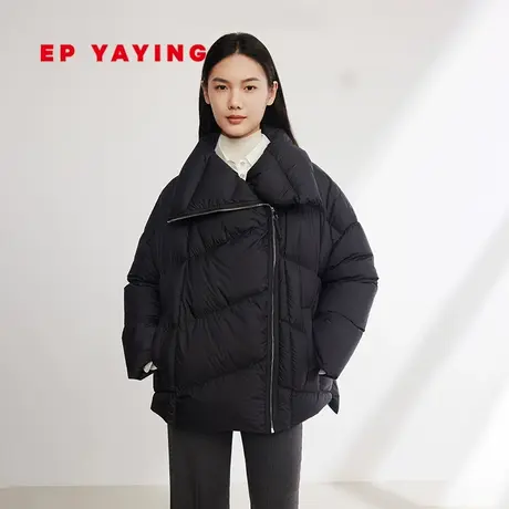 EP雅莹女装 白鹅绒面包服 大翻领防风羽绒服 秋冬商场同款Y217A图片