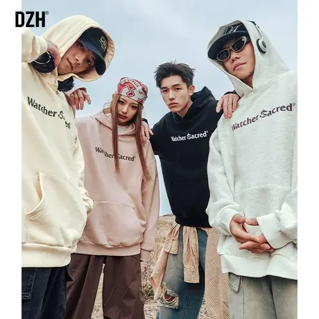 情侣美式卫衣男连帽潮牌宽松青少年外套春秋男款情侣装上衣打底衫商品大图