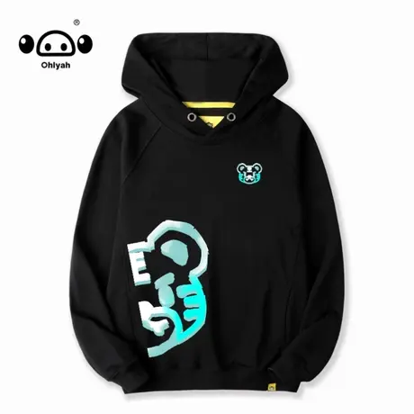 Ohlyah潮牌老虎连帽卫衣女春秋ins学生宽松情侣款连帽衫定制logo图片