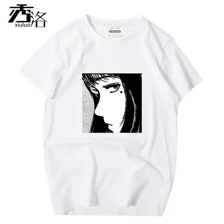 秀洛伊藤润二川上富江T恤男猎奇恐怖漫画周边原宿风宽松情侣短袖商品大图