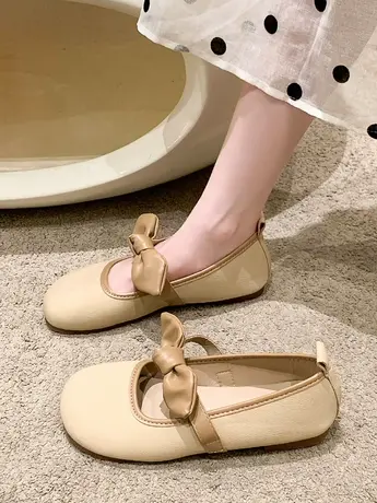 单鞋女2023新款秋平底软面配裙子法式玛丽珍女鞋网红仙女风乐福鞋商品大图