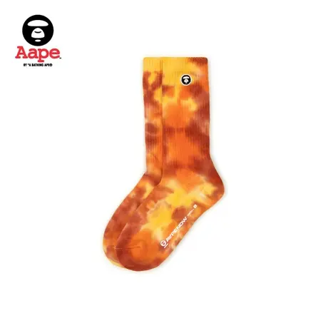 Aape旗舰店配饰扎染猿颜刺绣潮流针织长袜5190XXK图片
