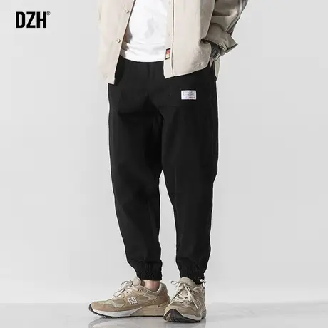 男士黑色束脚裤子男高街vibe纯棉运动裤2023新款小脚哈伦裤春夏款商品大图