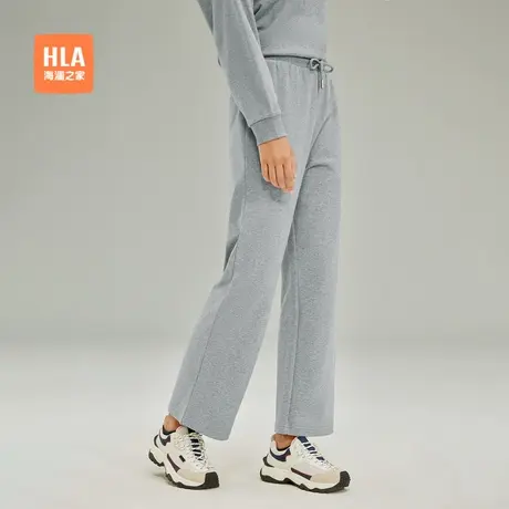 HLA/海澜之家sportsday马术运动休闲裤25春季新宽松纯色裤子女装商品大图
